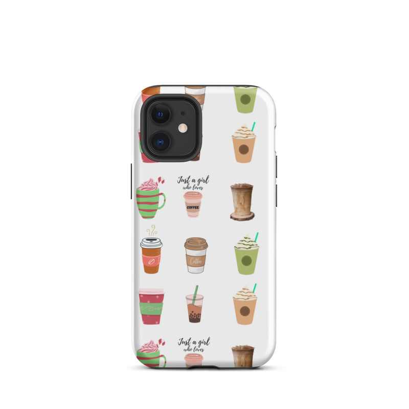 Love coffee tough iPhone case