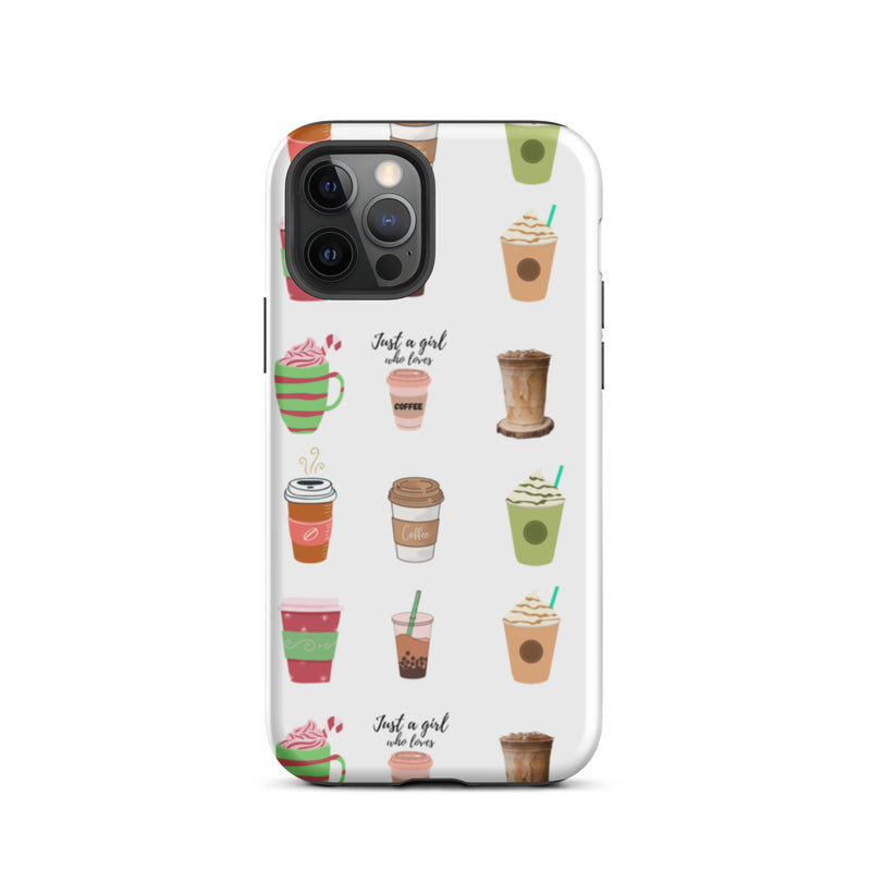 Love coffee tough iPhone case