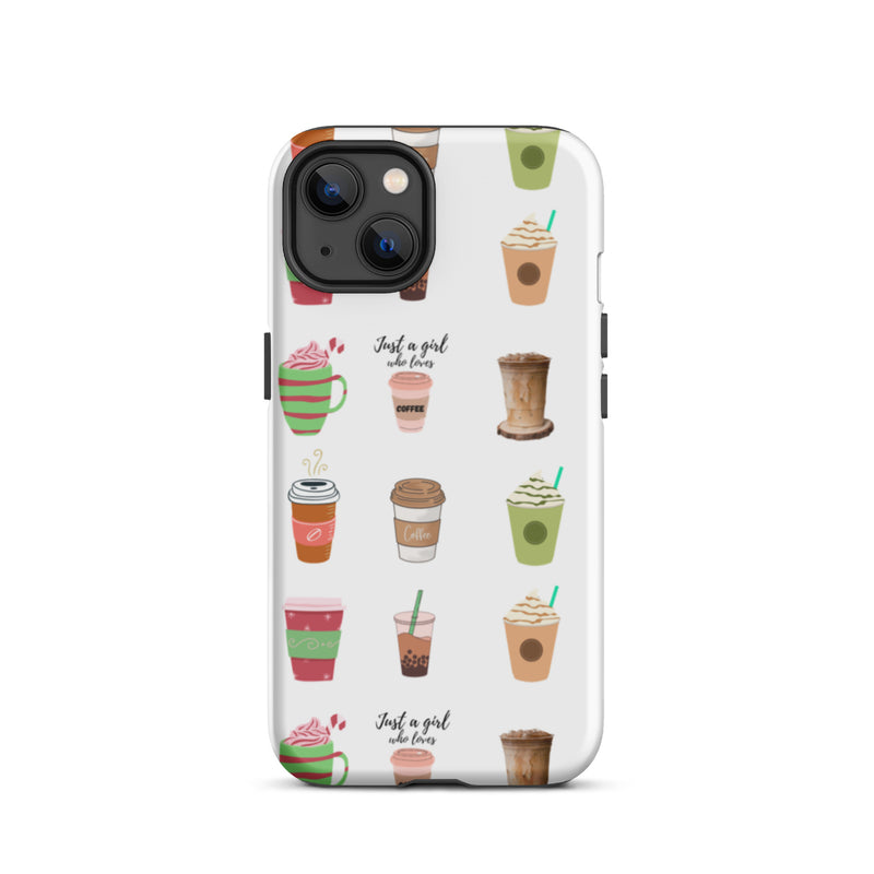 Love coffee tough iPhone case