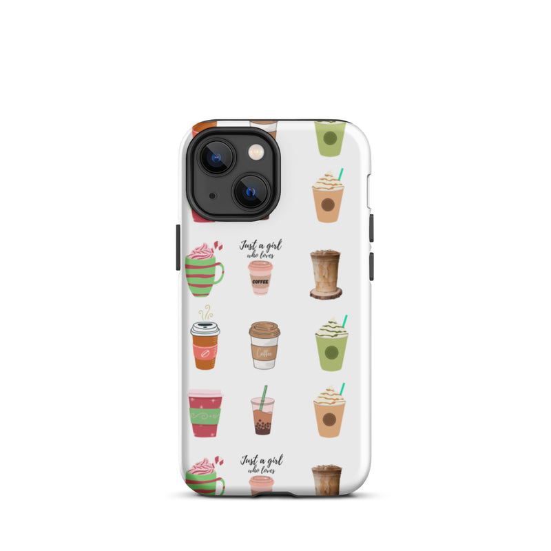 Love coffee tough iPhone case