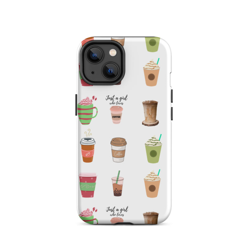 Love coffee tough iPhone case