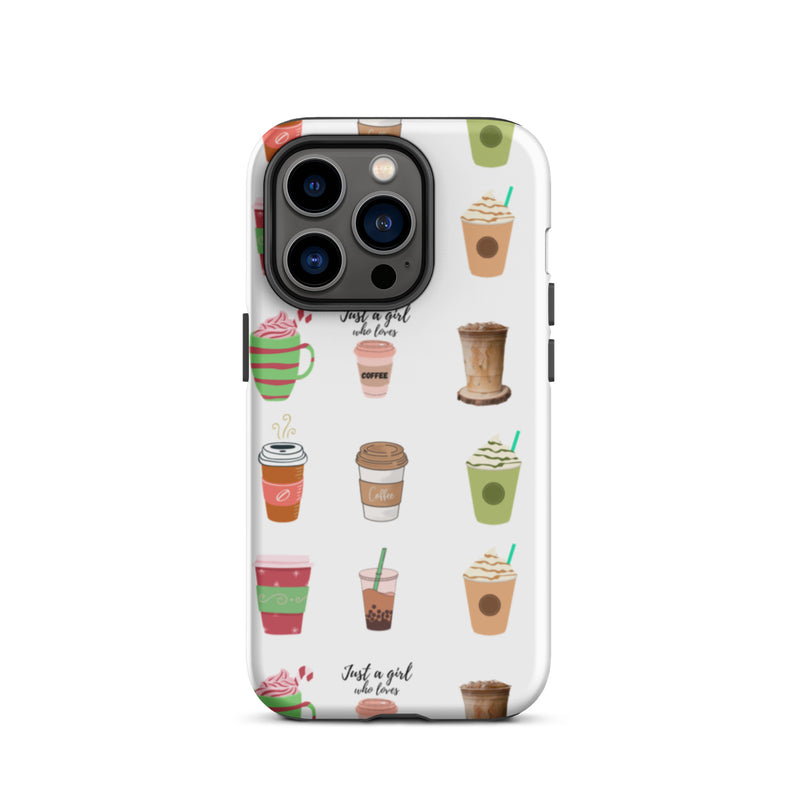 Love coffee tough iPhone case